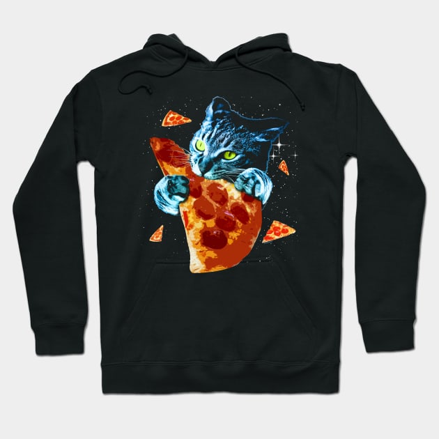 Pizza Cat in Space Hoodie by robotface